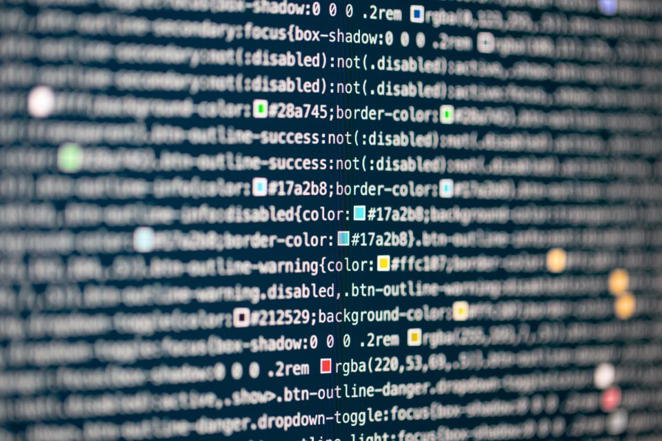 Illustrative photograph of computer Code